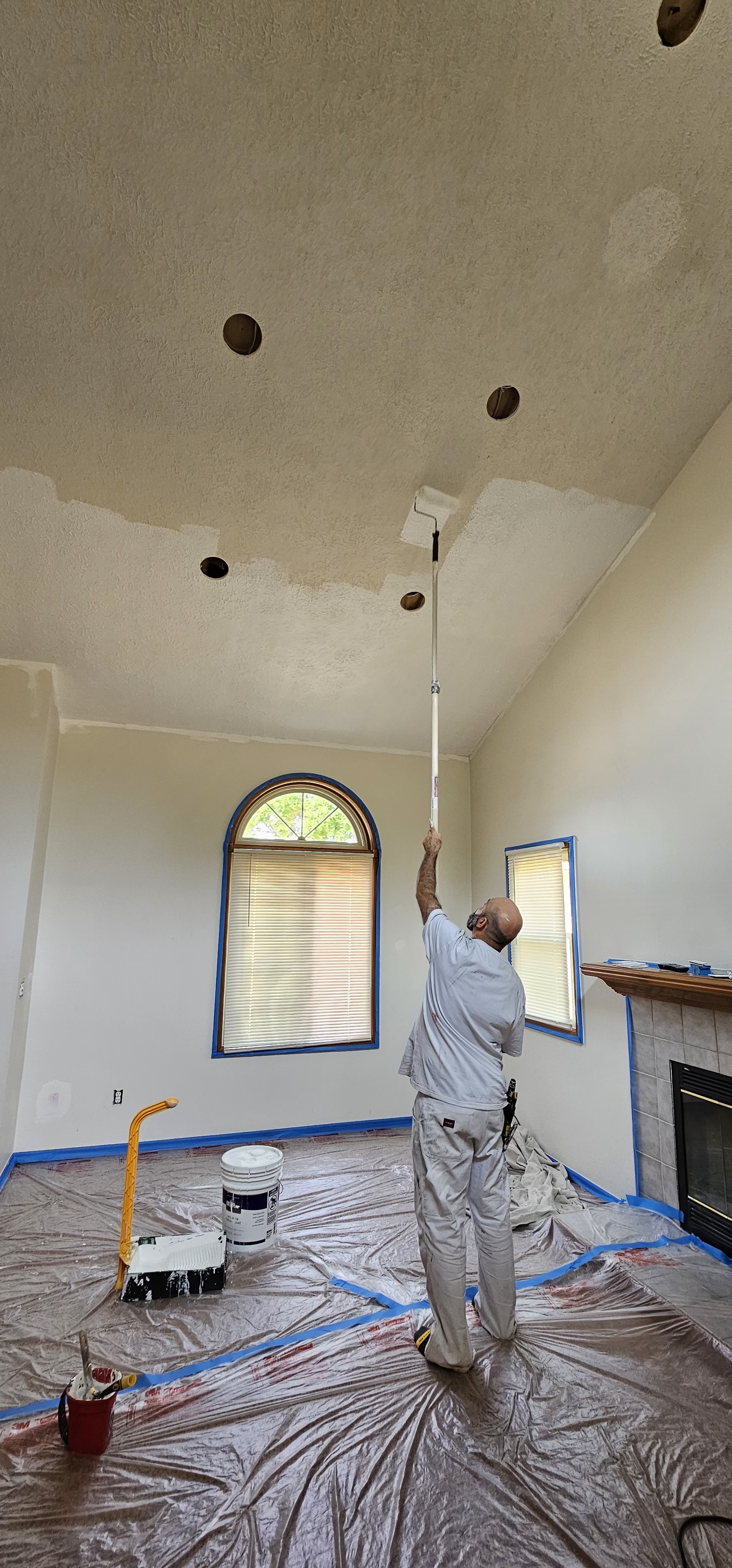 Vaulted Ceiling — Spray Painting